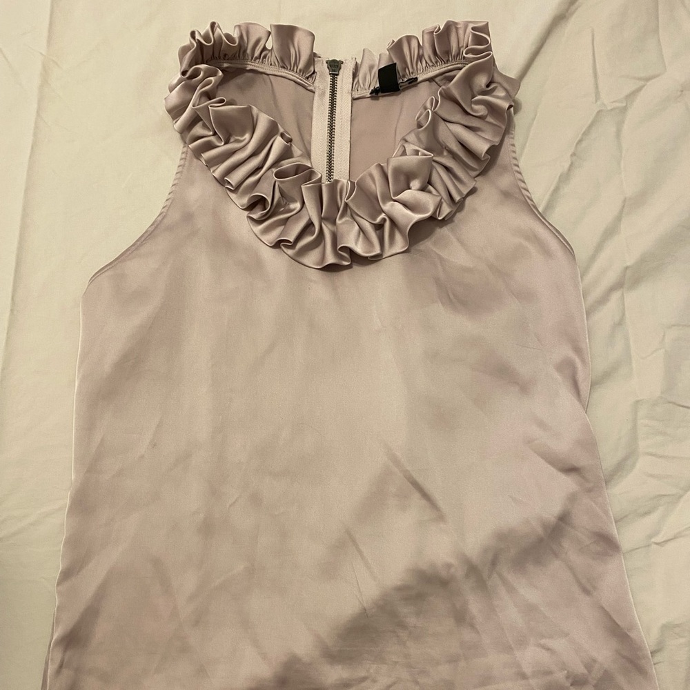 Lilac silk tank blouse